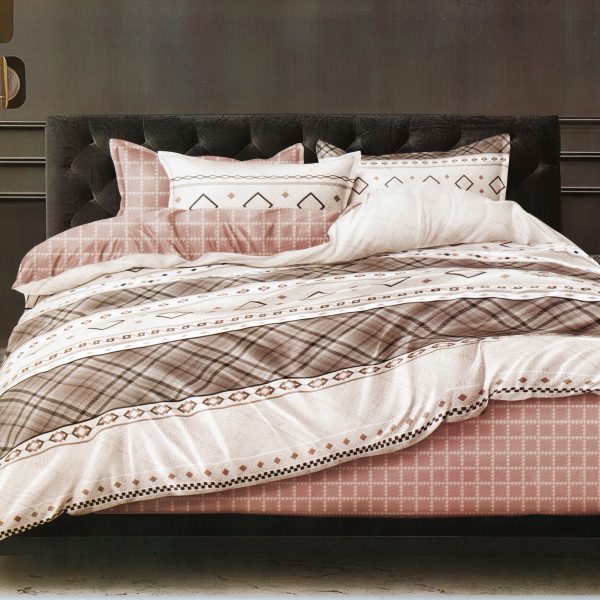 200x220 Gultas veļas komplekts Milano Zone ar palagu - 100% kokvilna satīns