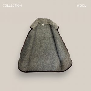 100% Merino aitas vilnas veste ar apkakli – pelēka - Image 2
