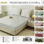120×200 Palags ar gumiju Cotton World – 100% kokvilna satīns (Gaiši pelēkzils)