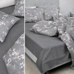 160×200 cm Vienkrāsains palags bez gumijas Milano Comfort Satin - Sudraba pelēks