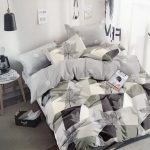 200×220 Gultas veļas komplekts Luna Home ar palagu, 100% kokvilna satīns