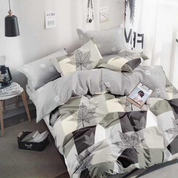 200×220 Gultas veļas komplekts Luna Home ar palagu, 100% kokvilna satīns