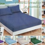 120x200 Palags ar gumiju Fashion Home Textiles / 100% kokvilna satīns (zils)