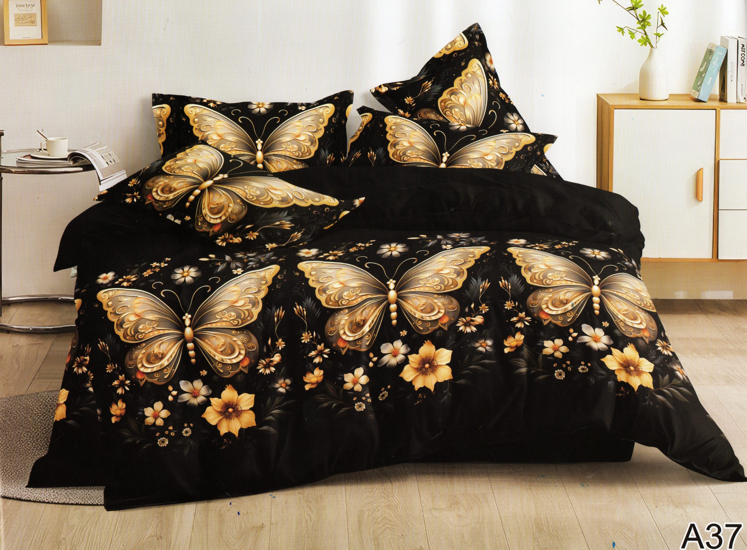 526 140×200 Gultas veļas komplekts Milano Zone ar palagu – 100% kokvilna satīns - Image 1
