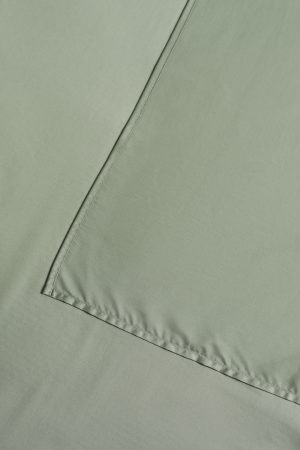 160×200 cm Vienkrāsains palags bez gumijas Milano Comfort Satin - Zaļš - Image 3