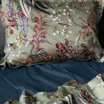 160×200 cm Vienkrāsains palags bez gumijas Milano Comfort Satin - Tumši zils -Jūras tonis