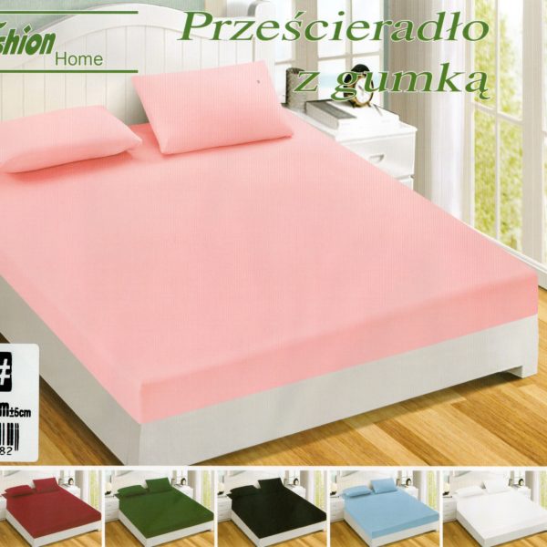 200×220 Palags ar gumiju by Fashion Home / 100% kokvilna satīns (Vēcroze)