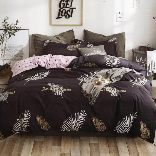 200×220 Gultas veļas komplekts Luna Home ar palagu, 100% kokvilna satīns