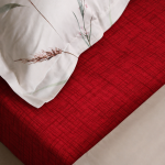 Palags bez gumijas Milano 220×230 cm - 100% kokvilna satīns (sarkans)