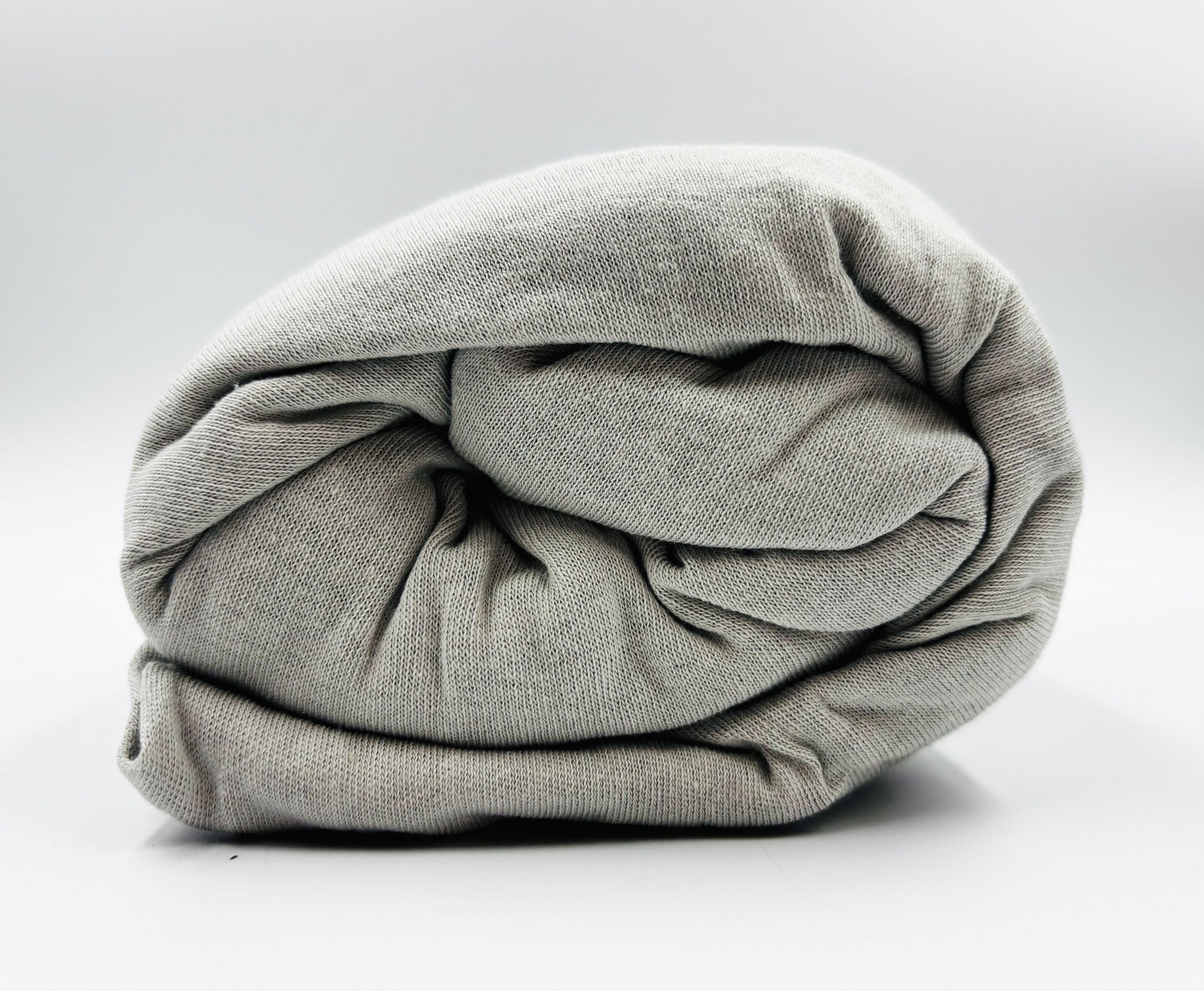 857 -1 180×200 Palags ar gumiju Jersey - 100% kokvilna (Gaiši pelēks) - Image 1