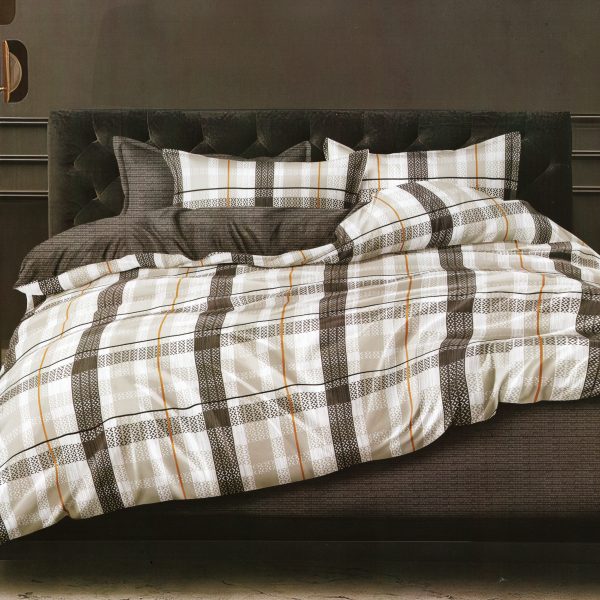 200×200 Gultas veļas komplekts Milano Zone ar palagu – 100% kokvilna satīns