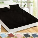 200×220 Palags ar gumiju by Fashion Home / 100% kokvilna satīns (Melns)