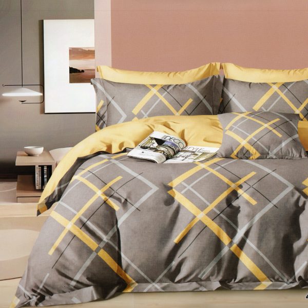 160×200 Gultas veļas komplekts Luna Home ar palagu, 100% kokvilna satīns