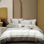 200×220 Gultas veļas komplekts Luna Home ar palagu, 100% kokvilna satīns
