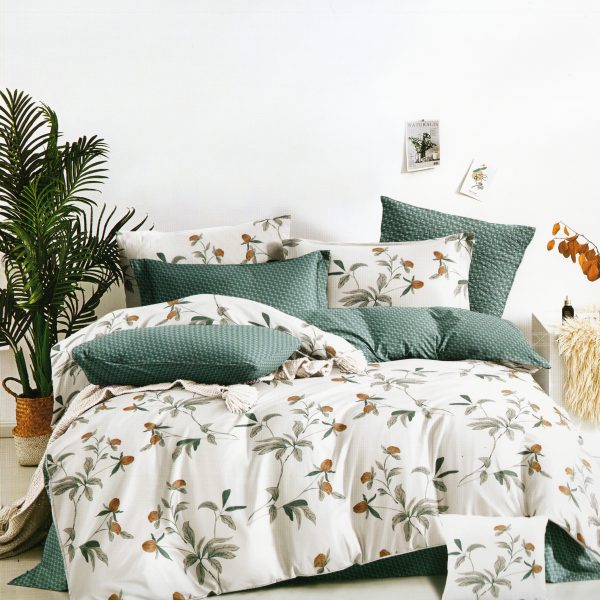 200×220 Gultas veļas komplekts Luna Home ar palagu, 100% kokvilna satīns