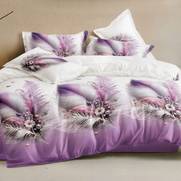 140×200 Gultas veļas komplekts Milano Zone ar palagu – 100% kokvilna satīns