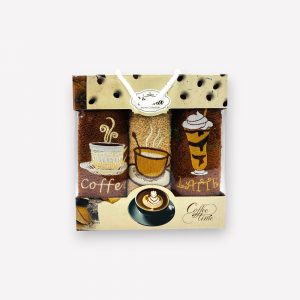 Virtuves dvielīšu dāvanu komplekts  3 gab. – 100% kokvilna, Turcija, Coffee Time