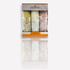 Virtuves dvielīšu dāvanu komplekts  3 gab. – 100% kokvilna, Turcija, Tauriņi - Image 2