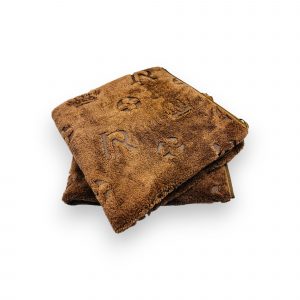 Premium vannas dvielis ar greznu ornamentu 50×100 cm - mikrošķiedra (Gaišbrūns) - Image 3