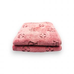 Premium vannas dvielis ar greznu ornamentu 50×100 cm - mikrošķiedra (Pūderrozā) - Image 3