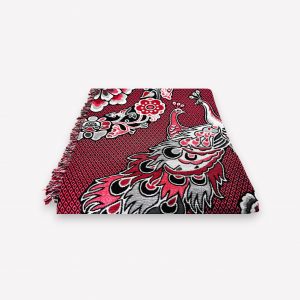 Dekoratīvs kokvilnas pārklājs 180×240 cm  ar bārkstīm – rozs - Image 4