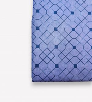 Palags bez gumijas 180×230 cm - 100% kokvilna satīns (Violets ar ornamentu) - Image 3