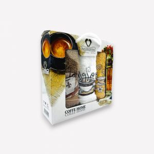 Virtuves dvielīšu dāvanu komplekts  3 gab. – 100% kokvilna, Turcija, Coffee Time - Image 2
