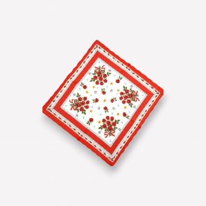 Elegants sieviešu auduma kabatlakatiņš 28×28 cm ar ziediem - Image 2
