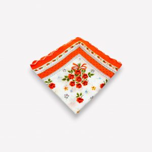 Elegants sieviešu auduma kabatlakatiņš 28×28 cm ar ziediem - Image 3