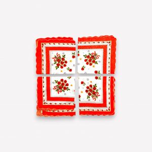 Elegants sieviešu auduma kabatlakatiņš 28×28 cm ar ziediem - Image 4