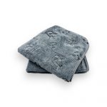 Premium vannas dvielis ar greznu ornamentu 50×100 cm - mikrošķiedra (Grafīta pelēks)