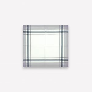 Klasiskais auduma kabatlakatiņš vīriešiem 36×36 cm (balts ar strīpām)