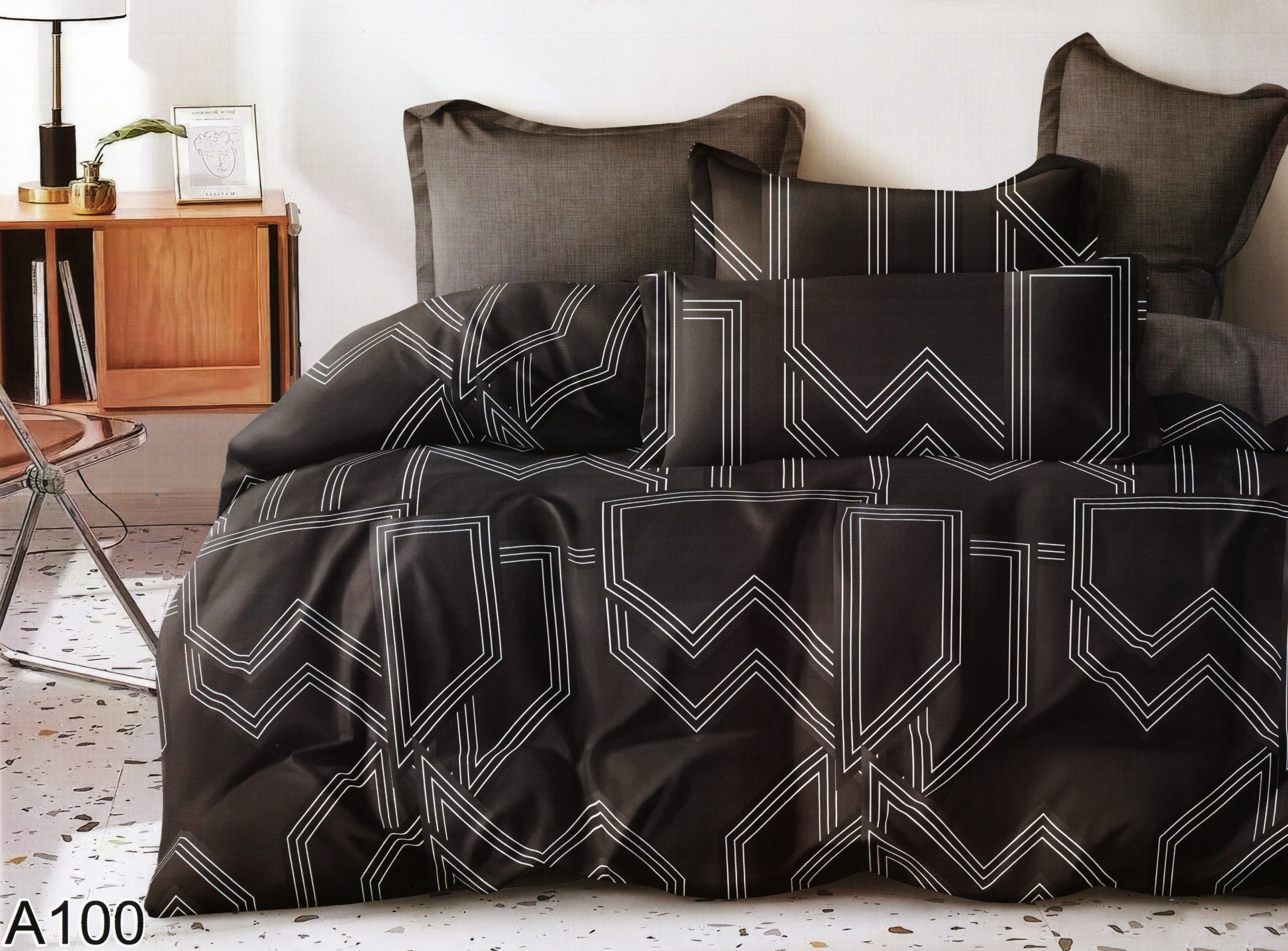 685 180×200 Gultas veļas komplekts by Milano Zone ar palagu/ 100% kokvilna satīns - Image 1