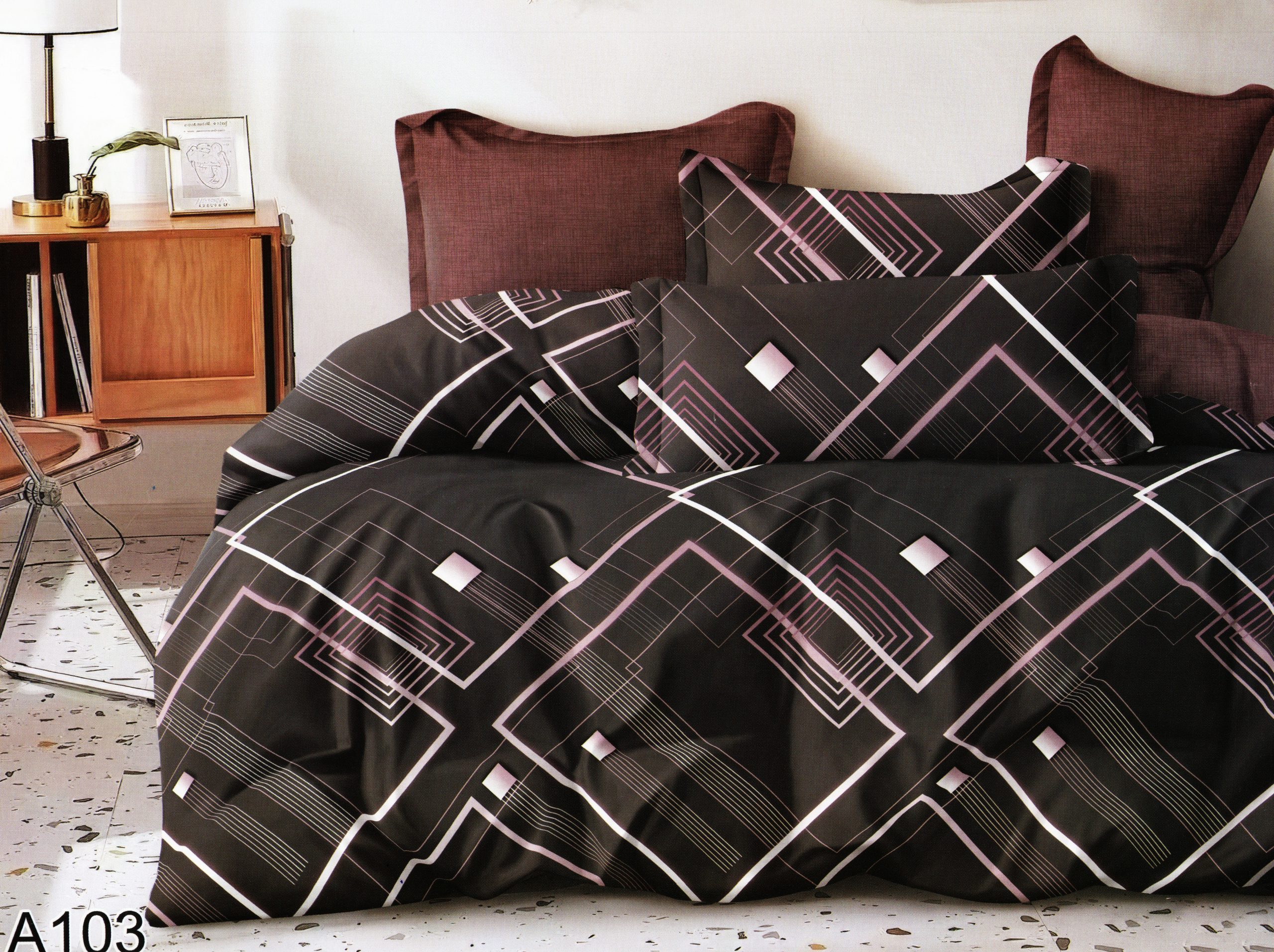 749 180×200 Gultas veļas komplekts by Milano Zone ar palagu/ 100% kokvilna satīns - Image 1