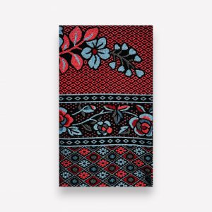 Dekoratīvs kokvilnas pārklājs 180×240 cm  ar bārkstīm – sarkans tonis - Image 5