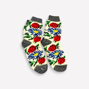 Siltās 100% aitas vilnas zeķes – biezas tradicionālā adījuma zeķes - Image 3