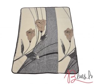 100% Merino aitas vilnas pleds no Eluna ar ziediem,  160×200 cm - Image 11