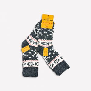 Alpakas vilnas sieviešu biezas ziemas zeķes ALPACAWOLE (pelēkas)