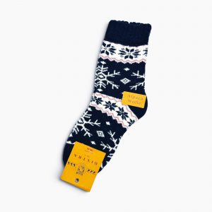 Alpakas vilnas sieviešu biezas ziemas zeķes ALPACAWOLE (tumši zilas) - Image 2