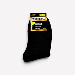 Vīriešu Thermo darba zeķes Worker – zeķes aukstam laikam līdz -30°C (Melnas) - Image 2