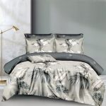 160×200 Gultas veļas komplekts Luna Home ar palagu, 100% kokvilna satīns