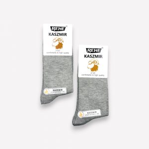 Premium kašmira zeķes vīriešiem KASZMIR (Gaiši pelēkas)