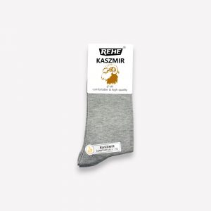 Premium kašmira zeķes vīriešiem KASZMIR (Gaiši pelēkas) - Image 2