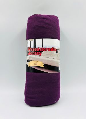 100×200 Palags ar gumiju Jersey - 100% kokvilna (Violets) - Image 2