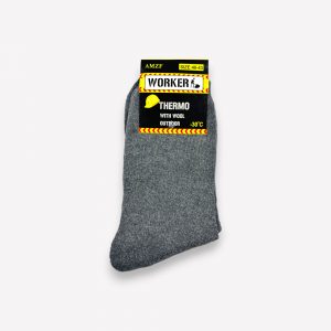 Vīriešu Thermo darba zeķes Worker – zeķes aukstam laikam līdz -30°C (Tumši pelēkas) - Image 2
