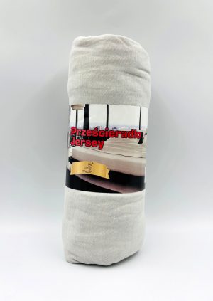 100×200 Palags ar gumiju Jersey - 100% kokvilna (Sudrabaini pelēks) - Image 2