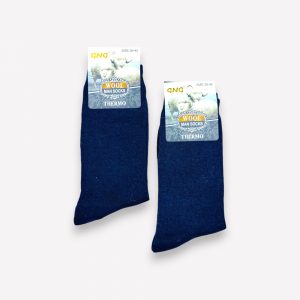 ANGORA Thermo siltas vīriešu zeķes no angoras vilnas (tumši zilas)
