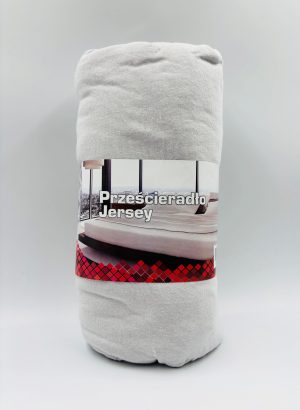 200×220 Palags ar gumiju Jersey - 100% kokvilna (Gaiši sudrabaini pelēks) - Image 2